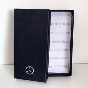 Mercedes Benz silver and black gift box and tissue papers